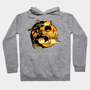 Balanced Orca Whales Gold Hoodie